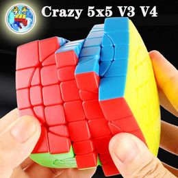 Magic Cubes SengSo Crazy Cube 5x5x5 V3.0 Circular 5x5 V4.0 ShengShou Circle Cube Magico Cubos Stickerless Educational Logic Game Fidget Toys Y240518
