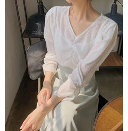 Work Dresses 2024 Girls Summer Blouse Women Shirt Long Sleeves Tops High Waist Bud Silk Lace Embroidery A Line Skirts Two Piece Suits