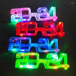 Party Favor Glowing Glasses LED Gafas 2024 Luminous Neon Gifts Glow Sunglasses Light Glass Supplies Pography Props