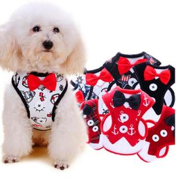 Breathable Dog vest harness Nylon dog harness and leash set for small dogs Cat Pet Dog Chest Strap Leash Veststyle dress bow2776789