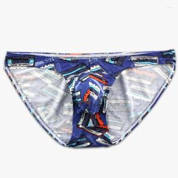 Underpants Men Underwear Briefs Breathable Printed Mens Slip Brand Cueca Male Panties Shorts