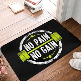 Carpets Non-slip Doormat Kitchen Mat No Pain Gain GYM Balcony Carpet Entrance Door Rug Home Decorative