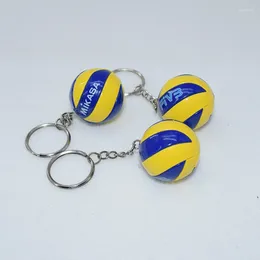 Keychains Creative Mini Volleyball Keychain Leisure Sports Style Imitation Lost Charm To Send Friends Competition Prizes Business Gifts