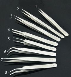 Eye Lashes Anti- Steel Curved Straight Tweezers Makeup Eyelash False Eyelashes Extension Eye Lashes Styling Tools #22618743