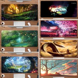 Carpets Anime Scenery Mouse Pad Boy PC Gaming Accessories Rubber Office Mousepad Home Laptops Keyboard Cushion E-sports Gamer Desk Mats
