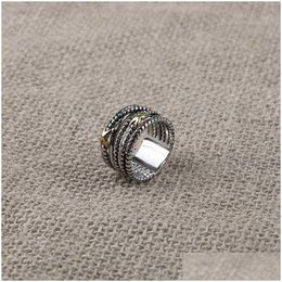 Band Rings Ed Women Braided Designer Men Fashion Jewellery For Cross Classic Copper Ring Wire Vintage X Engagement Anniversary Gift219D Otvpj