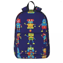 Backpack Robots! Boy Girl Bookbag Students School Bags Kids Rucksack Travel Shoulder Bag Large Capacity