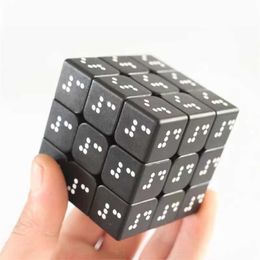 Magic cube s 3x3x3 s Classic Blind Relief Relief Cubo Puzzl Children Educational Toys Puzzl Y240518