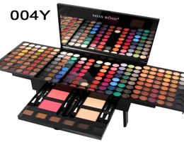 New Miss Rose Professional Makeup 180 Colors Matte Shimmer Palette Powder Blush Eyebrow Contouring Beauty Kit Box WSH995003740