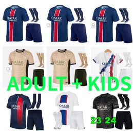 23 24 Paris MBAPPE HAKIMI Soccer Jerseys Adults and Kids 2024 2025 ZAIRE-EMERY BARCOLA G.RAMOS ASENSIO LEE KANG IN O.DEMBELE Fourth Maillots De Football Kit Shirt