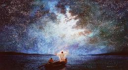 Yongsung Kim CALM AND STARS Jesus on Boat at Night Home Decor Handcrafts HD Print Oil Painting On Canvas Wall Art Pictures 2001101614624