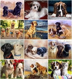 Diy Dog 5D Diamond Painting Cross Stitch Full Round Drill Diamond Embroidery Mosaic Rhinestone Handmade Gift Wall Art Decor4959209