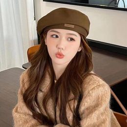 Berets Autumn And Winter Sweet Cool Light Luxury Wool Cap Fashion British Style Arts Culture Retro Hundred With Women's Beret