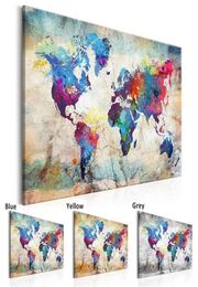 Unframed 1 Panel Large HD Printed Canvas Print Painting World Map Home Decoration Wall Pictures for Living Room Wall Art on Canvas2516546