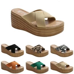 Women Slippers Heels Fashion High Sandals Shoes GAI Summer Platform Sneakers Triple White Black Brown Green Color17 470 454 d sa 392e