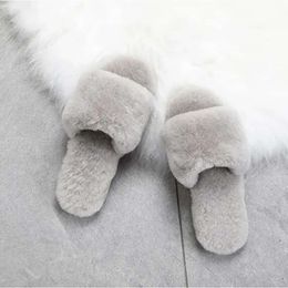 Sandals Fluff Women Chaussures Grey Grown Pink Womens Soft Slides Slipper Keep Warm Slippers Shoes Siz 6f7 s s