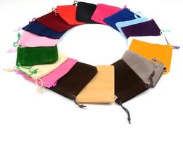 Wholesale-Ring Box Jewellery Box Display free Shipping 100pcs Mix Colour 7x9cm Velvet Bag/jewelry Bag/velvet Pouch, Pouch Bag/gift Bag LL
