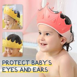 Baby Swim Shower Cap Bath Shampoo Adjustable Eye Protection Head Water Cover Care Wash Hair For 06 Years Kids 240515