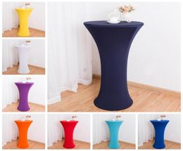 Table Cloth 19 Colours Cocktail Wedding Spandex Cover High Bar Lycra Linen Party Banquet El Decoration8945704