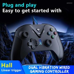 Game Controllers Wired Controller Dual Hall Linear Trigger Suitable For PC Android Smart TV PS3 Somatosensory Vibration