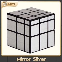 Magic Cubes QiYi Mirror Cube 3x3x3 Magic Cube Speed Cubo Professional Puzzle Cubo Magico Toys for Children Mirror Blocks 3x3 Cube Y240518
