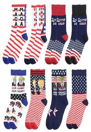 Donald Trump Socks Presidential Campaign 2020 Make American Great Cotton MAGA Letter USA Flag Socks Men Women Stockings HHA3419895877