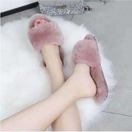 Sandals Fluff Women Chaussures Grey Grown Pink Womens Soft Slides Slipper Keep Warm Slippers Shoe d93 s s