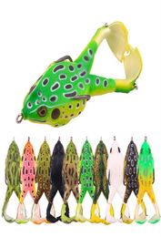 10pcs Lot 9cm 13 6g Frog Lure for Snakehead Bass Pike Bionic Fishing Lure Set Kit Soft Bait Spinner Bait258q2959587