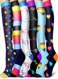 Compression Socks Stockings Hosiery Women Men 2030mmHg Support Knee High Sock for Running Sports Hiking Flight Travel Circulati2498211