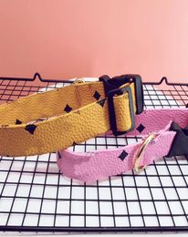 Fashion Letter Printed Pet Leashes Personality PU Leather Dog Collars Teddy Bulldog Schnauzer Collar Dogs Supplies1114373