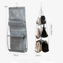 Storage Bags For Wardrobe Closet Transparent Bag Hanging Handbag Organiser Three-Dimensional Type Pouch Sundry Hanger