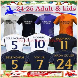 24/25 BELLINGHAM VINI JR Soccer Jerseys MBAPPE Tchouameni 2024 2025 Football Shirt REal MadRiDs CAMAVINGA Rodrygo MODRIC Camisetas Men kids kit uniforms
