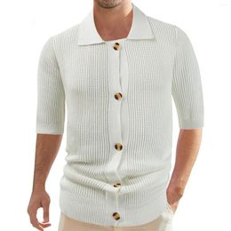Men's Casual Shirts Fashion Korean Social Clothes Lapel Short Sleeved Shirt Summer Top Loose Fit Mens 2024 Roupas Maculinas