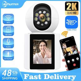 Wireless Camera Kits 4MP wireless PTZ camera 28inch IPS screen video call intelligent Wifi camera indoor baby monitor automatic tracking CCTV camera ICS J240518