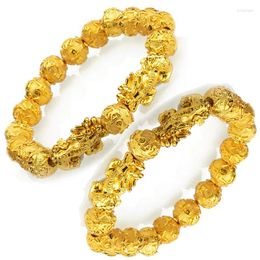 Charm Bracelets Fengshui Prosperity Bracelet 10mm Natural Bead Single Pi Xiu / Yao Attract Wealth Health And Good Luck Wrist Chain