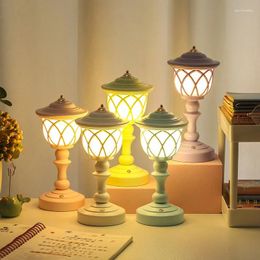 Table Lamps Cute USB Rechargable LED Desk Lamp Creative Romantic Night Light Bedside For Bedroom Living Room Home Decoration