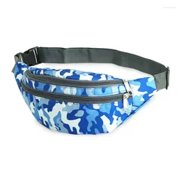 Waist Bags Ride Travel Blue Camouflage Bag Bananka Waterproof Antitheft Fanny Pack Men And Women Walking Mountaineering Belly Band