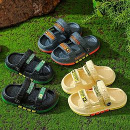 Slipper Fashion New Kids Toddler Sandals Baby Shoes Infant Soft Sole Non-slip Boys Girls Sandals Middle Big Children Summer Beach Shoes Y240518