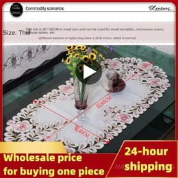 Table Mats Pastoral European Plate Mat Fabric Coffee Tablecloth Embroidery Craft Modern Anti-scald