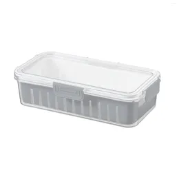 Storage Bottles Stackable Food Container Airtight Plastic Kitchen Easy Clean For Fridge Tidy With Lid Keep Fresh Dispenser Self Drain