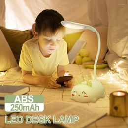 Table Lamps Cartoon Deer Shape LED Desk Lamp USB Rechargeable Creative Reading Foldable Kawaii Cute Light