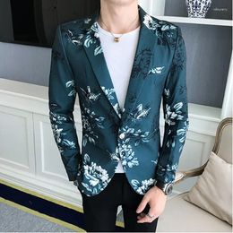 Men's Suits High Quality S-3XL Korean Version Fashion Casual Printing Shopping Travel Party Nightclub Dress Slim Suit Jacket