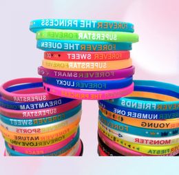 100pcs Party bag s Lovely Top Mixed Men Women Beautiful Silicone Bracelets Children Amazing Wristbands Fashion Jewellery NEW8482619