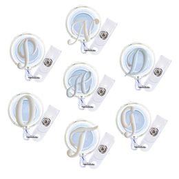 Other Home Decor White Large Letters Cartoon Badge Reel Retractable Nurse Id Card Holder With Clip Funny Name Cute Nursing Reels Allig Otqho