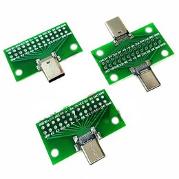 Type-c Double-sided front and back pins of the test board 24P bus-to-female USB3.1 data cable conversion