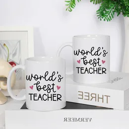 Mugs 3d Print Teachers Day Gift 11oz Sublimation Ceramic Tea Cup Coffee Mug Different Design Images Custom Kitchen Drinkware