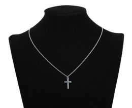 Pendant Necklaces Stainless Steel Gothic Cross Moon Necklace For Women 2021 Fashion Chain Choker On Egirl Aesthetic Jewelry9657818