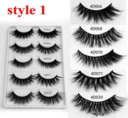 5 pairs Mixed Style Multipack False Eyelash 3D Soft Mink Eyelashes Wispy Long False Lashes Natural Eye Makeup Faux Eye Lashes Exte5518526