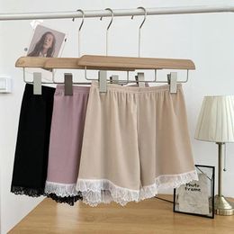 Women's Panties Silk Lace Safety Pants Fashion Anti-Emptied Soft Sleeping Shorts Comfortable Home Women