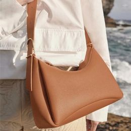 Evening Bags French Woman Shoulder Bag Lady Tote Female Underarm Genuine Leather Crossbody For Sac Amain
